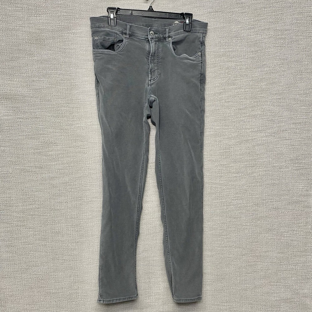 FAHERTY Stretch Terry 5 Pocket Pants 32 (32x30.5) Slim Straight Gray MBC0020-SLT